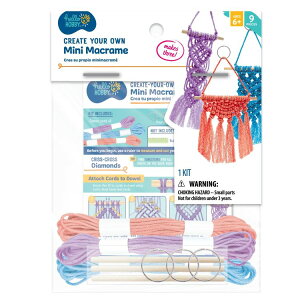 �n���[�z�r�[ �~�j�}�N��������L�b�g 3��i Hello Hobby Create Your Own Mini Macrame Kit, Makes 3 �y�����񂹏��i�z
