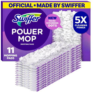 �X�E�B�b�t�@�[ �p���[���b�v �}���`�T�[�t�F�X���p�����p�b�h 11�� Swiffer Power Mop Multi-Surface Mopping Pad Refills for Floor Cleaning, 11 Count �y�����񂹏��i�z