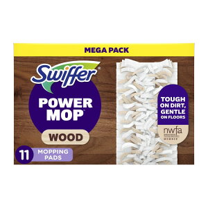 �X�E�B�b�t�@�[ �p���[���b�v �؏��p�����p�b�h 11�� Swiffer PowerMop Wood Mopping Pad Refills for Floor Cleaning, 11 count �y�����񂹏��i�z