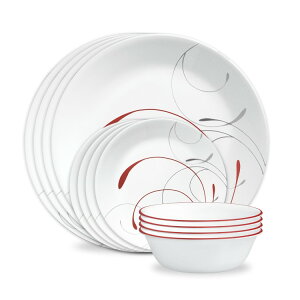 �R���[�� �X�v�����_�[ �K���X�H�� 12�_�Z�b�g 4�l�p Corelle Splendor 12-Piece Glass Dinnerware Set (Service for 4) �y�����񂹏��i�z