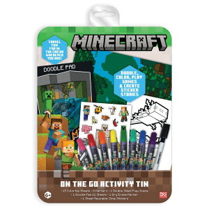�}�C���N���t�g �����^�їp�ʓ���A�[�g�Z�b�g 27�_ 6�Έȏ� Minecraft On-the-Go Activity Tin Art Set, 27 Pieces, Ages 6+ �y�����񂹏��i�z
