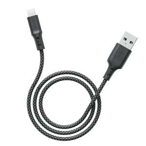 �y�|�C���gUP��1��-11��2���z�I�� Lightning to USB-A�P�[�u�� ��3m �҂ݍ��� �u���b�N onn 10ft Lightning to USB-A Soft-touch Braided Charging Cable, MFi Certified, Black �y�����񂹏��i�z