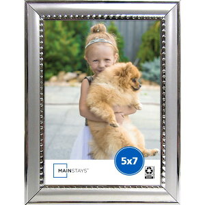 �y�E�H���}�[�g�u�����h�z���C���X�e�C�Y �t�H�g�t���[�� ��13×18cm �V���o�[ �r�[�Y ���p Mainstays ? 5x7 Picture Frame ? Silver Bead Tabletop Photo Frame �y�����񂹏��i�z