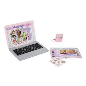 �f�B�Y�j�[�v�����Z�X �s���N�܂܂��ƃm�[�g�p�\�R�� �C���z���t�� 5���[�h 3�Έȏ� Disney Princess Pink Pretend Laptop with Earbuds 5 Play Modes Ages 3+ �y�����񂹏��i�z