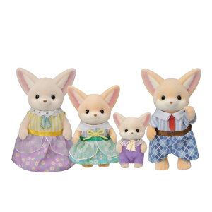 �J���R�N���b�^�[�Y �t�F�l�b�N�t�@�~���[ �R���N�^�u���l�`4�̃Z�b�g Calico Critters Fennec Fox Family Collectible Figures, Set of 4 �y�����񂹏��i�z