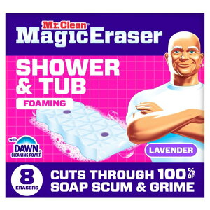 �~�X�^�[�N���[�� �}�W�b�N�C���[�T�[ �����p�N���[�j���O�X�|���W ���x���_�[ 8�� Mr. Clean Magic Eraser Sponge, Bathroom Cleaner, Lavender, 8 Count �y�����񂹏��i�z