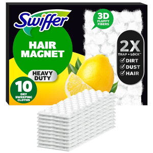 �X�E�B�b�t�@�[ �w�A�}�O�l�b�g ���ϋv�����V�[�g �������̍��� 10�� Swiffer Hair Magnet, Heavy Duty Refills, Lemon, 10 Count �y�����񂹏��i�z