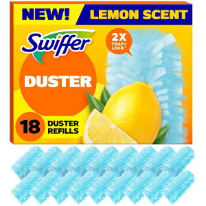 �X�E�B�b�t�@�[ �}�C�N���t�@�C�o�[�_�X�^�[�����p �������̍��� 18�� Swiffer Dusters Refill, Microfiber Duster Alternative, New Lemon Scent, 18 Count �y�����񂹏��i�z