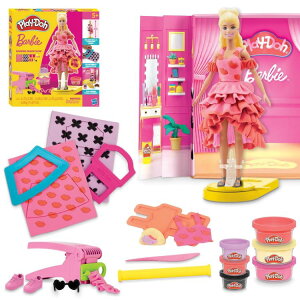 �v���C�h�[ �o�[�r�[ �f�U�C�i�[�t�@�b�V�����V���[ �l�`�t�� 5�Έȏ� Play-Doh Barbie Designer Fashion Show Playset with Doll, Ages 5+ �y�����񂹏��i�z