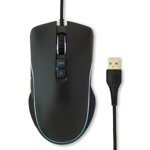 �I�� �L���Q�[�~���O�}�E�X DPI�����Ή� 7�{�^�� �u���b�N onn Wired USB Gaming Mouse with Adjustable DPI, Backlit, 7 Buttons Black �y�����񂹏��i�z