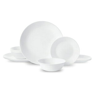 �R���[�� �E�B���^�[�t���X�g�z���C�g �K���X�H�� 12�_�Z�b�g 4�l�p Corelle Winter Frost White 12-Piece Glass Dinnerware Set (Service for 4) �y�����񂹏��i�z