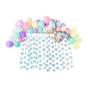 �y�E�H���}�[�g�u�����h�z�E�F�C�g�D�Z���u���[�g �o���[���o�b�N�h���b�v�L�b�g ���{���� Multicolor Sweet Bows Balloon Backdrop Kit, by Way To Celebrate �y�����񂹏��i�z