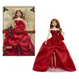 �o�[�r�[ �V�O�l�`���[ 2026 �z���f�[�l�` ���b�h�w�A ���b�h�h���X Barbie Signature 2026 Holiday Doll, Red Hair and Red Gown �y�����񂹏��i�z