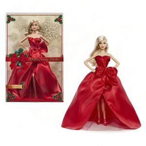 �o�[�r�[ �V�O�l�`���[ 2026 �z���f�[�l�` �u�����h�w�A ���b�h�h���X Barbie Signature 2026 Holiday Doll, Blonde Hair and Red Gown �y�����񂹏��i�z