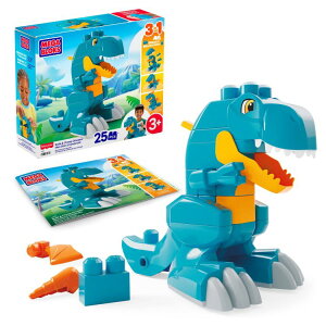 ���K�u���b�N �r���h���`�����v �e�B���m�T�E���X 3��ޑg�ݑւ� 25�� MEGA BLOKS Build & Chomp T-Rex 3-in-1 Building Set 25 Pieces �y�����񂹏��i�z