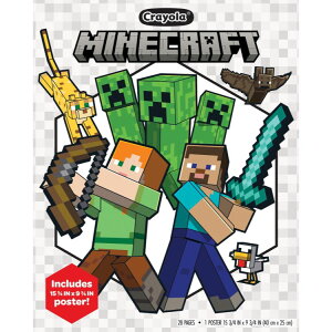 �N������ �}�C���N���t�g ���[�Y���[�t�ʂ肦28���E�|�X�^�[�t�� 8�Έȏ� Crayola Minecraft Loose-Leaf Coloring Pages, 28 Pages & Poster, 8+ �y�����񂹏��i�z