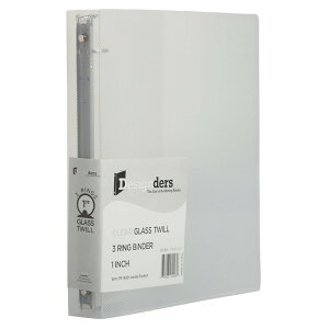 �W�����y�[�p�[ �N���A �v���X�`�b�N 3�����O�o�C���_�[ 1�C���`�i��2.5cm�j JAM Paper Clear 3 Metal Ring Plastic Binders, 1 Inch, Clear, 1 Per Pack �y�����񂹏��i�z