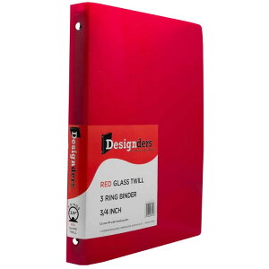 �W�����y�[�p�[ �v���X�`�b�N 3/4�C���`�i��1.9cm�j �o�C���_�[ ���b�h JAM Paper Plastic 3/4 in Binders, 3 Metal Rings, Red, 1/Pack �y�����񂹏��i�z