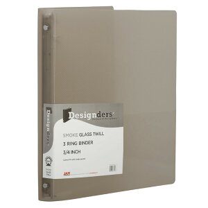 �W�����y�[�p�[ �v���X�`�b�N 3/4�C���`�i��1.9cm�j �o�C���_�[ �X���[�N�O���[ JAM Paper Plastic 3/4 in Binder, 3 Small Metal Rings, Smoke Grey, 1/Pack �y�����񂹏��i�z