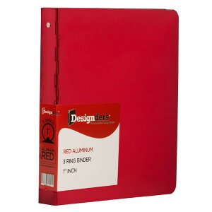 �W�����y�[�p�[ �A���~�j�E���o�C���_�[ 1�C���`�i��2.5cm�j ���b�h JAM Paper Aluminum 1 in Binders, 3 Metal Rings, Red, 1 Pack �y�����񂹏��i�z