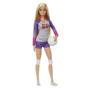 �o�[�r�[ ���C�h�E�g�D�E���[�u �o���[�{�[���I��l�` �{�[���t�� ��27.9cm 3�Έȏ� Barbie Made to Move Volleyball Player Doll with Ball, 11-Inch �y�����񂹏��i�z