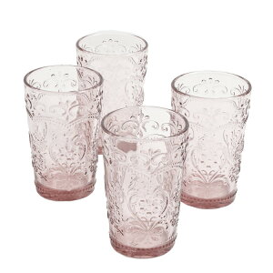 �y�E�H���}�[�g�u�����h�z�p�C�I�j�A�E�[�}�� �K���X�^���u���[ 4�� �s���N The Pioneer Woman Amelia Pink 15.22-Ounce Glass Tumblers, Set of 4 �y�����񂹏��i�z