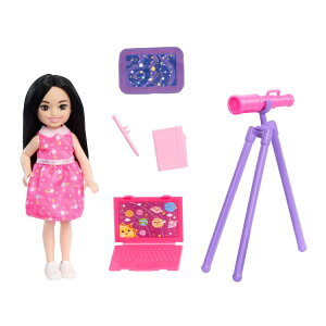 �o�[�r�[ �`�F���V�[ �V���w�Ґl�` �]�����ȂǏ���6�_ 3�Έȏ� Barbie Chelsea Astronomer Doll with Telescope & 6 Accessories �y�����񂹏��i�z