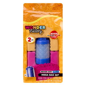 �����_�[�t�@�N�g���[ �����ɂ������E�S�y ���K�Z�b�g �O���e���s�g�p Wonder Factory Never Dry Sand & Dough Mega Set, Gluten-Free �y�����񂹏��i�z