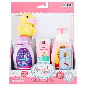 �}�C�E�X�C�[�g�E���u �o�X�^�C�� �h�[���v���C�Z�b�g5�_ 3�Έȏ� My Sweet Love Bath Time Doll Playset, 5-Piece, Ages 3+ �y�����񂹏��i�z