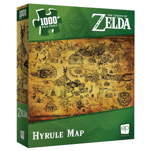 �[���_�̓`�� �n�C�����}�b�v 1000�s�[�X �W�O�\�[�p�Y�� The Legend of Zelda inchHyrule Mapinch 1,000 Piece Jigsaw Puzzle, by Usaopoly �y�����񂹏��i�z