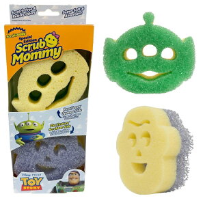 �X�N���u�_�f�B �f�B�Y�j�[ �g�C�X�g�[���[ �o�Y���G�C���A�� �X�|���W�Z�b�g 2�� Scrub Daddy Disney Toy Story Buzz & Alien Sponge Set, 2 Count, Scratch-Free Kitchen Scrubber �y�����񂹏��i�z