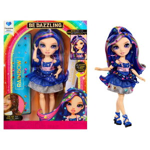 ���C���{�[�n�C �r�[�_�Y�����O �W���k���B�G�[���E�u���[�l�` ��28cm �f�R���[�V�����c�[���t�� Rainbow High Be Dazzling Genevieve Bleue 11-Inch Doll with Gem Tool �y�����񂹏��i�z
