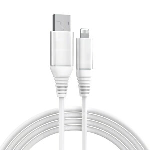 �I�� Lightning to USB�P�[�u�� ��1.8m �z���C�g onn 6ft Lightning to USB Charging Cable, MFI Certified, White - Compatible with iPhone 1 �y�����񂹏��i�z