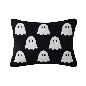 �}�C�e�L�T�X�n�E�X �N�b�V�����J�o�[ ��36×51cm �S�[�X�g�� �u���b�N My Texas House 14inch x 20inch Tufted Ghost Black Lumbar Decorative Pillow Cover �y�����񂹏��i�z