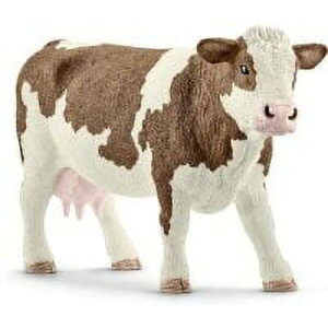 �V�����C�q �t�@�[�����[���h �V�������^�[���� �t�B�M���A 3�Έȏ� Schleich Farm World Simmental Cow Figure, Ages 3+ �y�����񂹏��i�z
