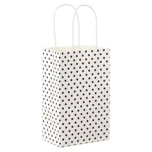 �z�[���}�[�N �X���[���M�t�g�o�b�O �z���C�g�n�u���b�N�|���J�h�b�g�� Hallmark Small Gift Bag (White with Black Polka Dots) �y�����񂹏��i�z