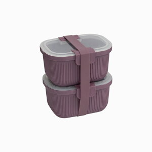 �y�E�H���}�[�g�u�����h�z���C���X�e�C�Y �t�[�h�R���e�i 2�Z�b�g �p�[�v�� Mainstays Food Storage Container, 2PK, Purple �y�����񂹏��i�z