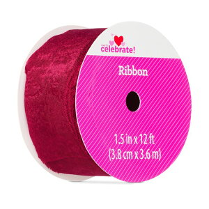 �y�E�H���}�[�g�u�����h�z�E�F�C�g�D�Z���u���[�g �T�e�����{�� ��4cm×��3.6m ���b�h Red Polyester Charmeuse Ribbon, 1.5inch x 12', Valentine's Day by Way To Celebrate �y�����񂹏��i�z