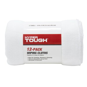 �n�C�p�[�^�t �V�R�W���[�W�[�j�b�g���ړI���C�s���O�N���X ��35.6×40.6cm 12�� Hyper Tough Natural Jersey Knit Multi-Purpose Wiping Cloths, 14 Inch x 16 Inch, 12 Pack �y�����񂹏��i�z