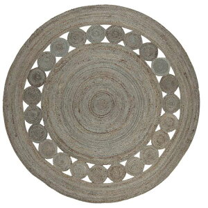 �T�t�@���B�G �i�`�������t�@�C�o�[ ���[�K�� �~�`���O ���a��1.98m �O���[ SAFAVIEH Natural Fiber Morgan Rug, Grey, 6 Feet 6 Inch x 6 Feet 6 Inch Round �y�����񂹏��i�z