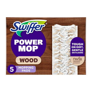 �X�E�B�b�t�@�[ �p���[���b�v �؏��p�����p�b�h ������ 5�� Swiffer Power Mop Wood Pad Refills, Unscented, 5 Count �y�����񂹏��i�z