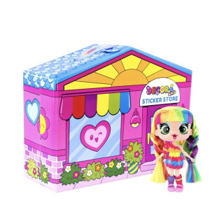 �f�R���t�@�b�V�����K�[���Y �X�e�b�J�[�V���b�v �A�[�g�l�` ��12.7cm 4�Έȏ� Decora Fashion Girlz Sticker Store Playset with Art Doll, 5 in, Ages 4+ �y�����񂹏��i�z