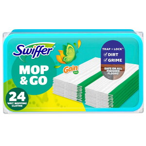 �X�E�B�b�t�@�[ ���b�v���S�[ �E�F�b�g�����V�[�g �Q�C���̍��� 24�� Swiffer Mop & Go Wet Refills, Gain, 24 Count �y�����񂹏��i�z