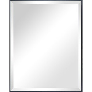 �y�E�H���}�[�gPB�z���C���X�e�C�Y ���_�������`�E�H�[���~���[ ��58×74cm �u���b�N Mainstays Beveled Modern Rectangular Wall Mirror, 23x29, Black �y�����񂹏��i�z