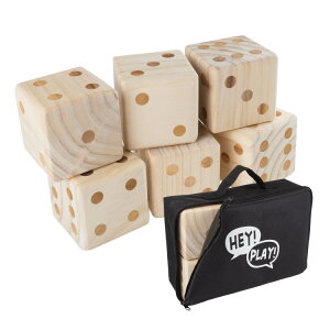 �w�C�v���C �W���C�A���g�ؐ����[�h�_�C�X �A�E�g�h�A�Q�[�� Hey! Play! Giant Wooden Yard Dice Outdoor Lawn Game �y�����񂹏��i�z
