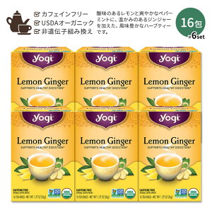 yő2000~OFFN[|z[6Zbg] MeB[ WW[ n[ueB[ 16 36g (1.27oz) Yogi Tea Lemon Ginger n[oeB[ eB[obO JtFCt[ n[u  WW[ ~