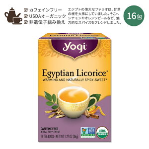 yő2000~OFFN[|zMeB[ GWvVERX n[ueB[ 16 36g (1.27oz) Yogi Tea Egyptian Licorice Ñ n[oeB[ eB[obO JtFCt[ I[KjbN n[u G