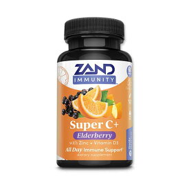 ザンド スーパーC+ エルダーベリー 亜鉛 ビタミンD3 タブレット 60粒 ZAND Super C+ Elderberry 60 Tablets