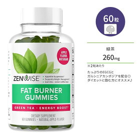 ゼンワイズ 緑茶 ガルシニア グリーンコーヒー豆 グミサプリメント アップル風味 60粒 Zenwise Green Tea Fat Burner Gummies ラズベリーケトン 健康維持 生活習慣