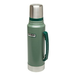 NVbN^ۉ{g n}[Xg[O[ 1040mli1.1qtj StanleyiX^[j Stanley Classic Vacuum Insulated Wide Mouth Bottle Hammertone Green 1.1qty񂹏izy킹Ĕz